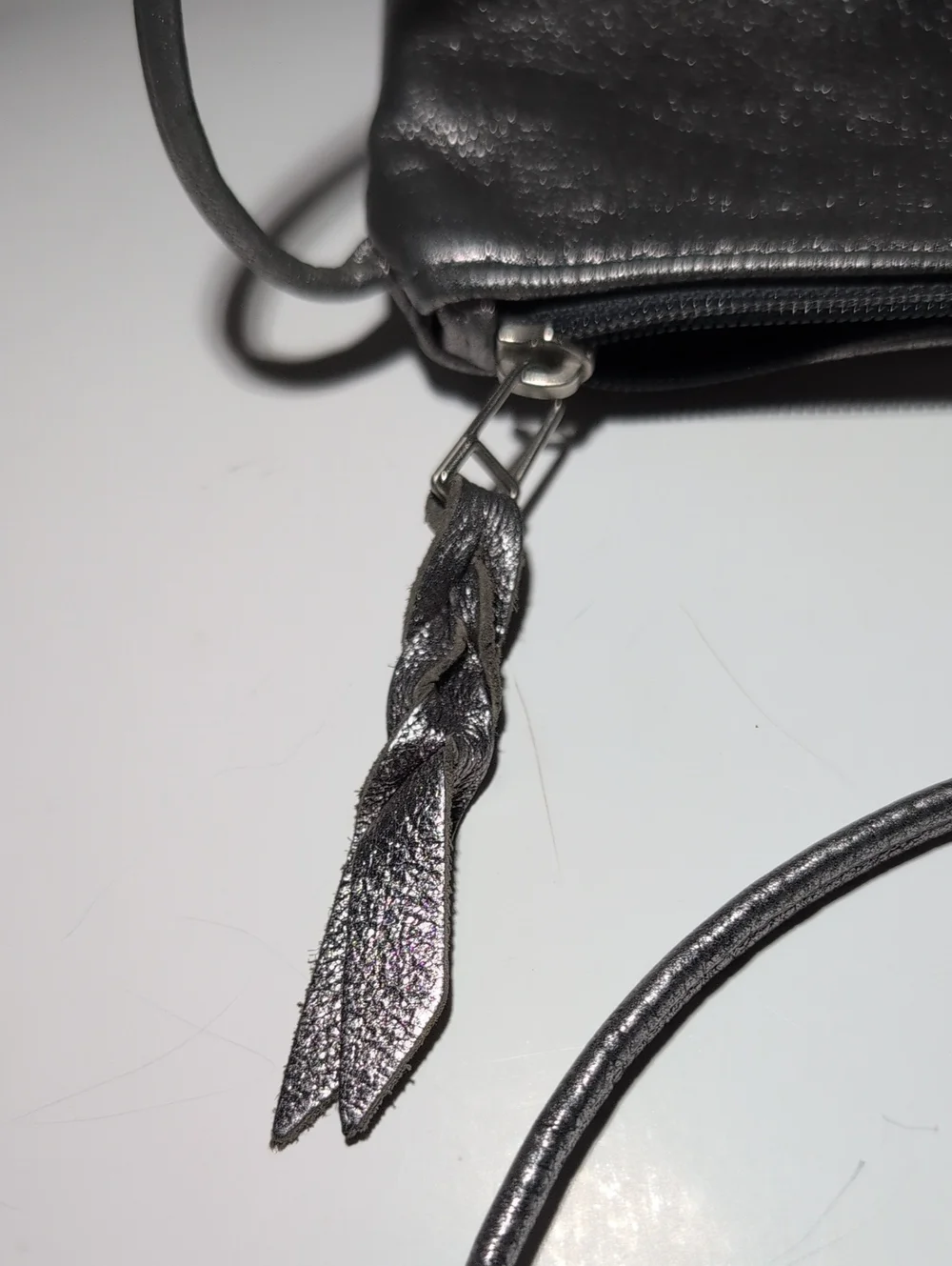 Sven Berkeley USA Metallic Silver Crossbody Bag - Women's Shoulder Purse